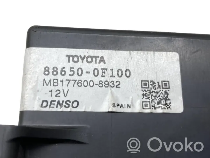 Toyota Verso Unité de contrôle climatisation / chauffage 886500F100