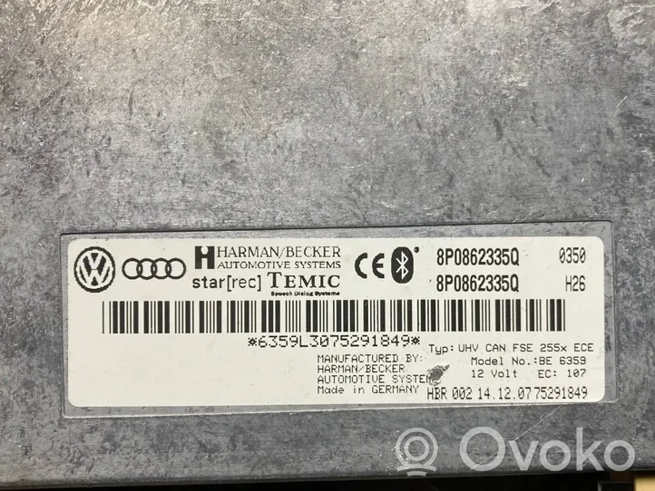 Audi A4 S4 B7 8E 8H Bluetoothin ohjainlaite/moduuli 8P0862335Q