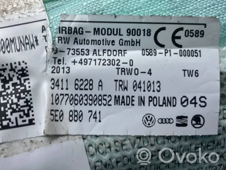 Skoda Octavia Mk3 (5E) Kurtyna airbag 5E0880741