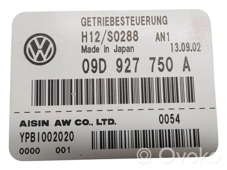 Volkswagen Touareg I Gearbox control unit/module 09D927750A