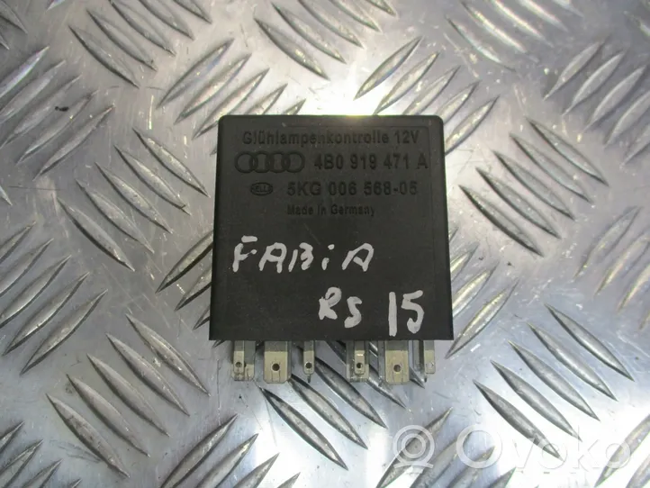 Skoda Fabia Mk1 (6Y) Inne wyposażenie elektryczne 4B0919471A