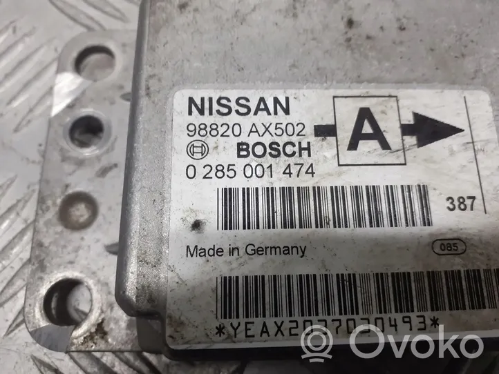 Nissan Micra Module de contrôle airbag 