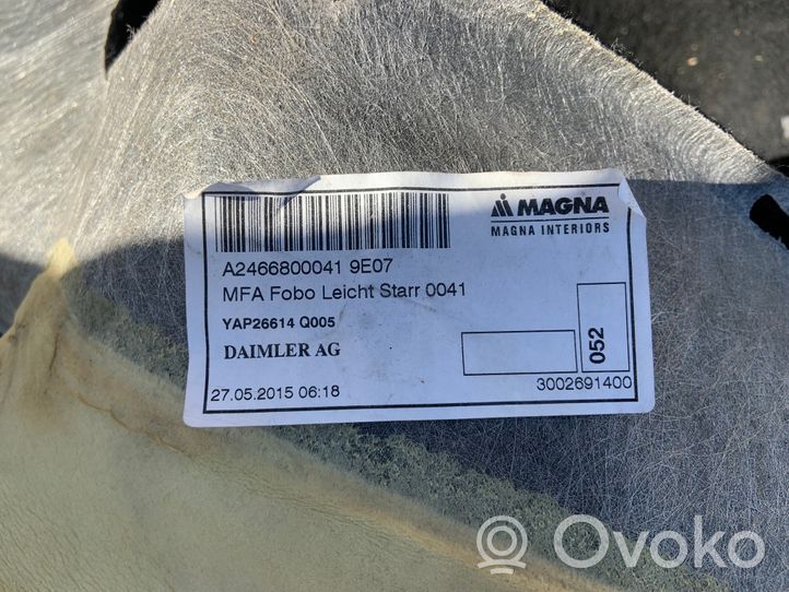 Mercedes-Benz CLA C117 X117 W117 Wykładzina podłogowa tylna A2466800041