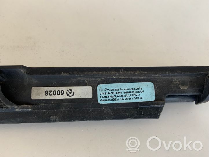 Porsche Cayenne (92A) Rivestimento modanatura del vetro della portiera anteriore 7P5837476H