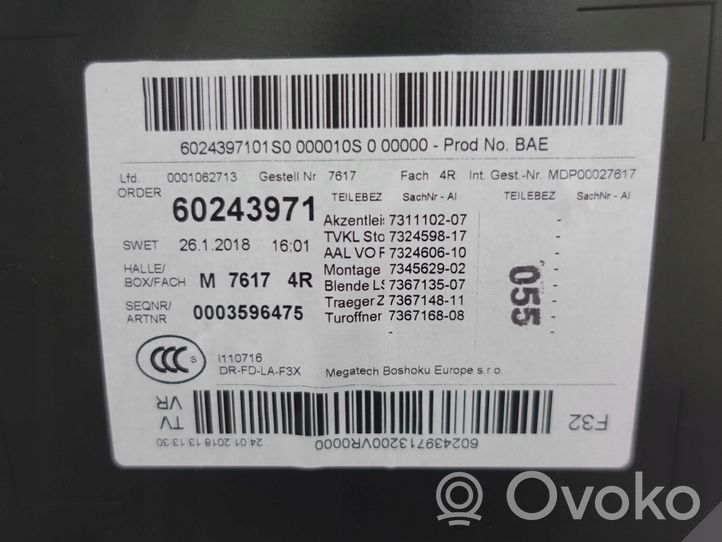 BMW 4 F32 F33 Etuoven verhoilu 60243971