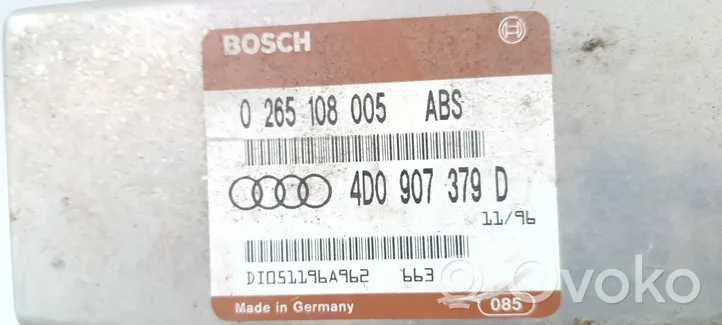 Audi A4 S4 B5 8D ABS-ohjainlaite/moduuli 4D0907379D