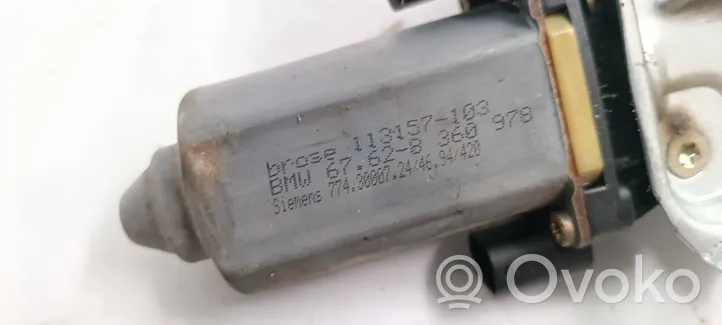 BMW 3 E36 Mécanisme de lève-vitre avec moteur 113157103