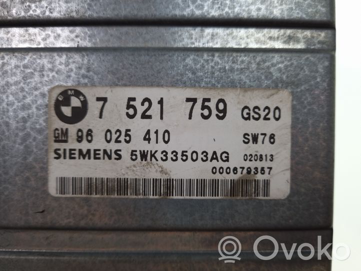 BMW 5 E60 E61 Centralina/modulo scatola del cambio 7521759