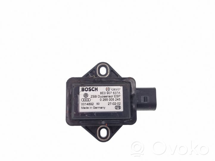 Audi A4 S4 B6 8E 8H Capteur de vitesse de lacet d'accélération ESP 8E0907637A