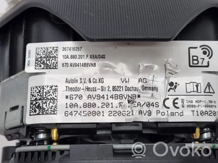 Volkswagen ID.3 Poduszka powietrzna Airbag kierownicy 10A880201F