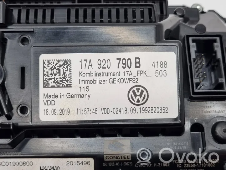 Volkswagen T-Roc Compteur de vitesse tableau de bord 17A920790B