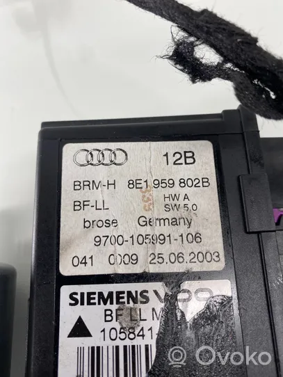 Audi A4 S4 B6 8E 8H Priekinis varikliukas langų pakėlėjo 8E1959802B