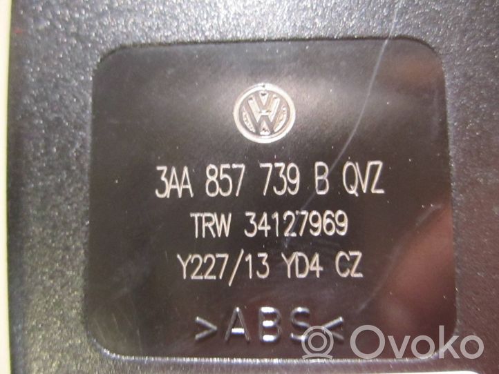 Volkswagen PASSAT B7 Fibbia della cintura di sicurezza posteriore 3AA857739B