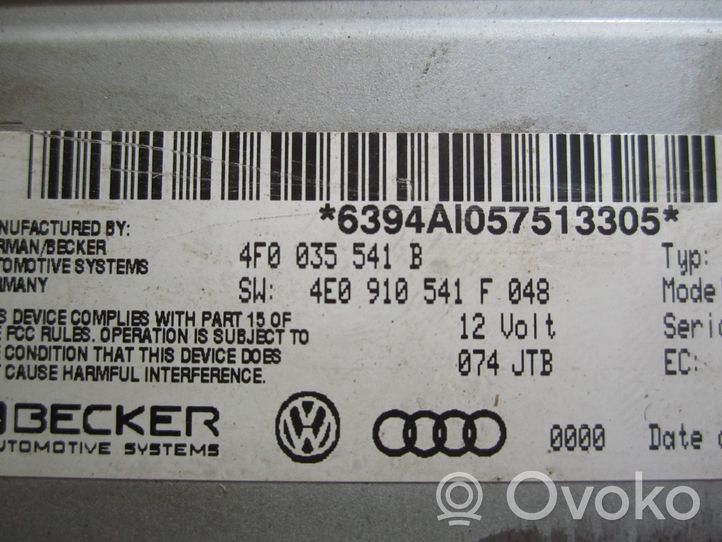 Audi A6 S6 C6 4F GPS-navigaation ohjainlaite/moduuli 4F0035541B