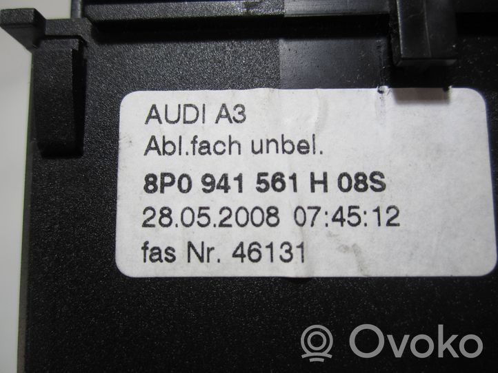 Audi A3 S3 8P Kojelaudan säilytyslokero 8P0941561H