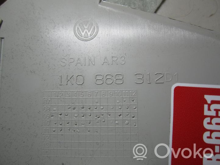 Volkswagen Golf VI Rivestimento montante (B) (superiore) 1K0868312D