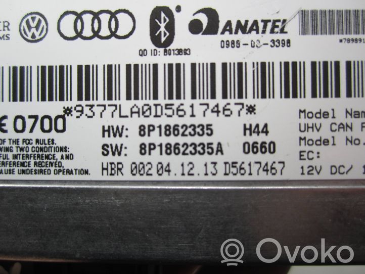 Audi TT TTS Mk2 Module unité de contrôle Bluetooth 8P1862335