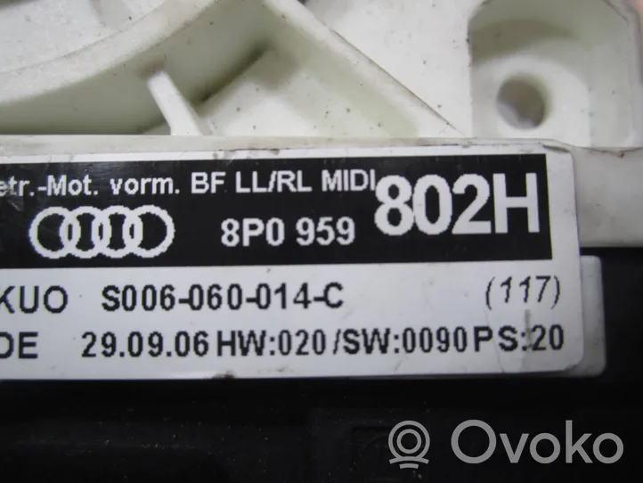 Audi A3 S3 A3 Sportback 8P Elektryczny podnośnik szyby drzwi przednich 8P0959802H