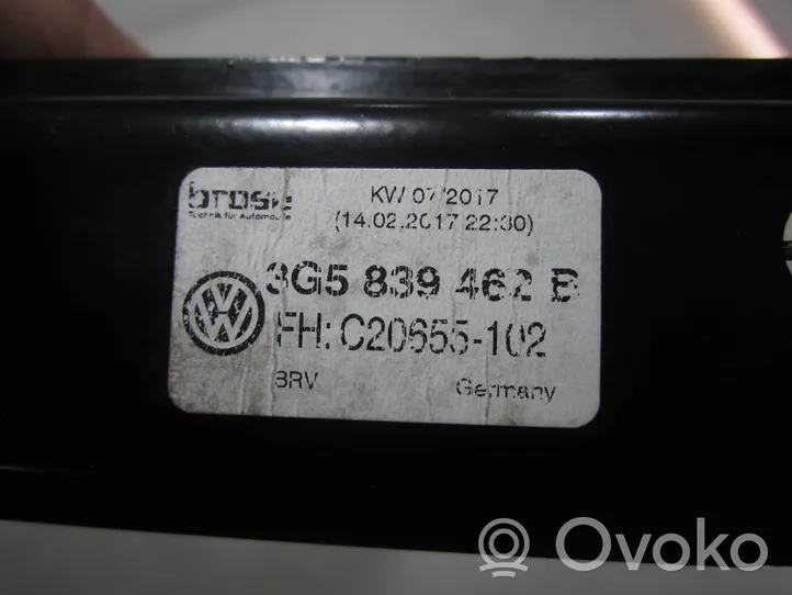 Volkswagen PASSAT B8 Meccanismo di sollevamento del finestrino posteriore senza motorino 3G5839462E