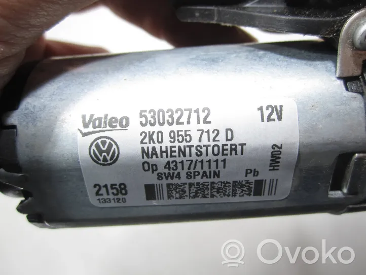 Volkswagen Caddy Motor del limpiaparabrisas trasero 2K0955712D