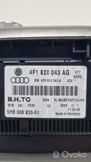 Audi A6 S6 C6 4F Centralina del climatizzatore 4F1820043AG