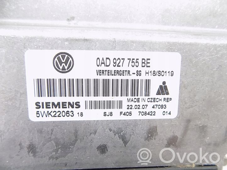 Volkswagen Touareg I Sterownik / Moduł napędu 0AD927755BE