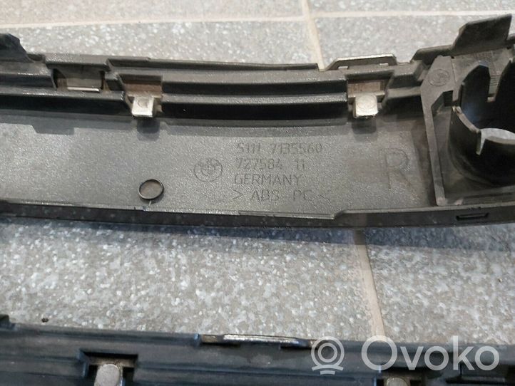 BMW 7 E65 E66 Modanatura separatore del paraurti anteriore 51117142197