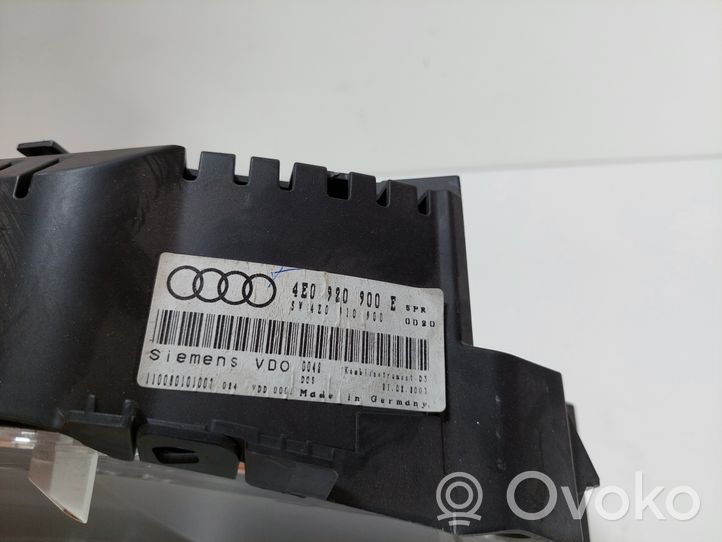 Audi A8 S8 D3 4E Tachimetro (quadro strumenti) 4E0920900E