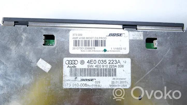 Audi A8 S8 D3 4E Amplificatore 4E0035223A