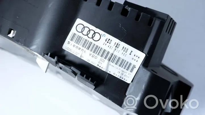 Audi A8 S8 D3 4E Compteur de vitesse tableau de bord 4E0920900E
