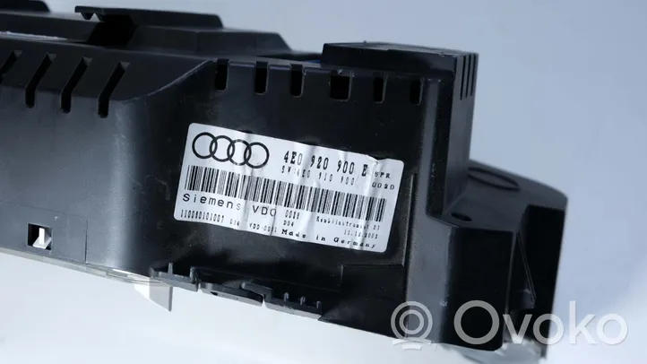 Audi A8 S8 D3 4E Tachimetro (quadro strumenti) 4E0920900E