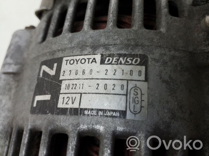 Toyota Corolla Verso E121 Generaattori/laturi 2706022100