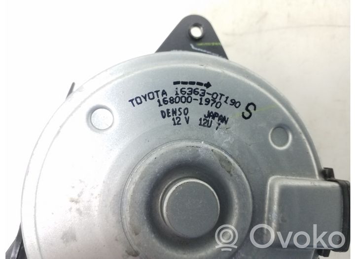 Toyota C-HR Kale ventilateur de radiateur refroidissement moteur 163630T190