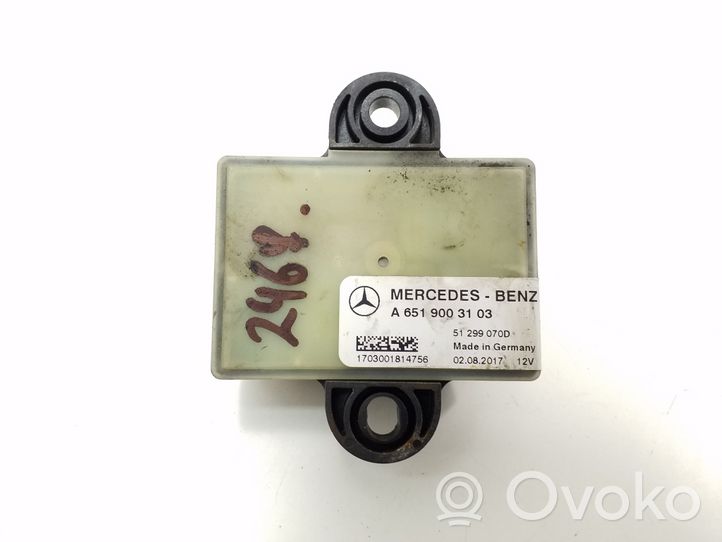 Mercedes-Benz Vito Viano W447 Przekaźnik / Modul układu ogrzewania wstępnego A6519003103