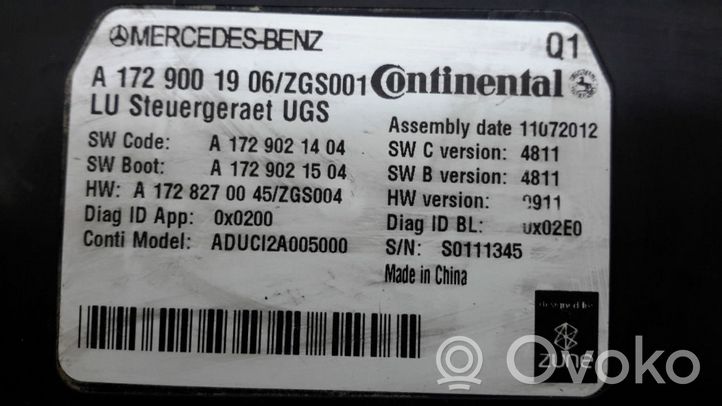 Mercedes-Benz CLS C218 X218 Altre centraline/moduli A1729001906