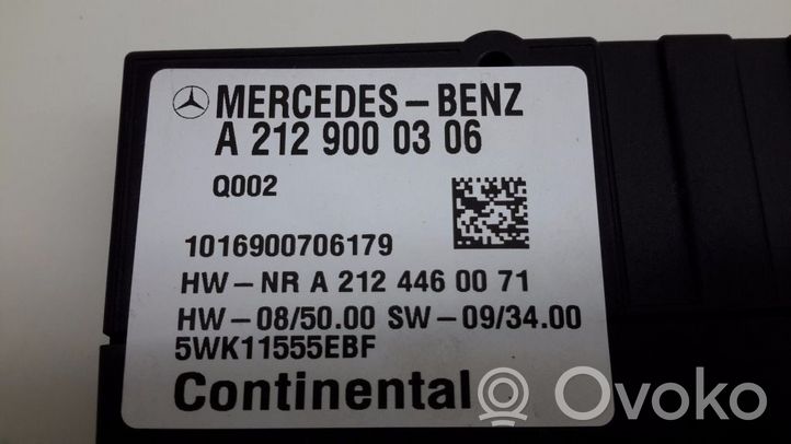Mercedes-Benz E W212 Degalų (kuro) siurblio valdymo blokas A2129000306