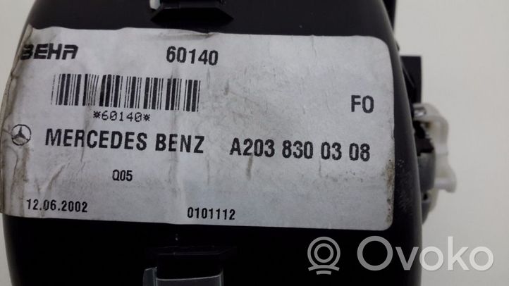 Mercedes-Benz CLC CL203 Silniczek nagrzewnicy nawiewu klimatyzacji A/C A2038300308