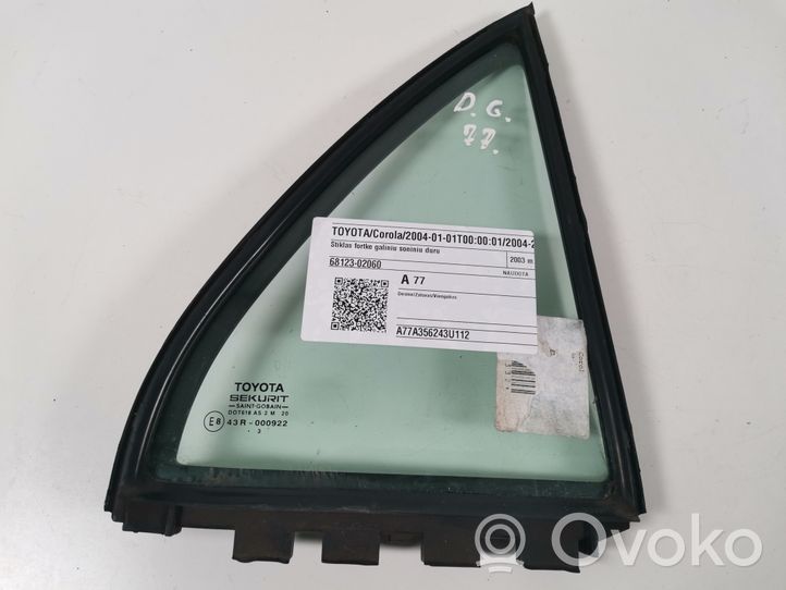 Toyota Corolla E120 E130 Rear vent window glass 68123-02060