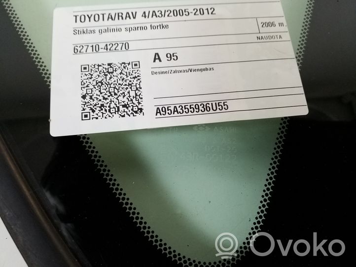 Toyota RAV 4 (XA30) Szyba karoseryjna tylna 62710-42270