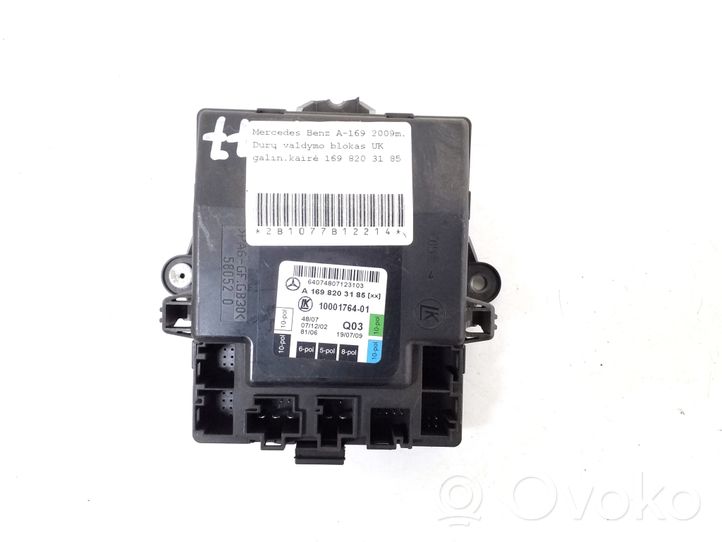 Mercedes-Benz A W169 Oven ohjainlaite/moduuli A1698203185