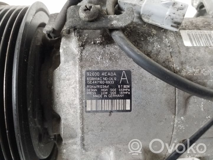 Renault Kadjar Ilmastointilaitteen kompressorin pumppu (A/C) 926004EA0A