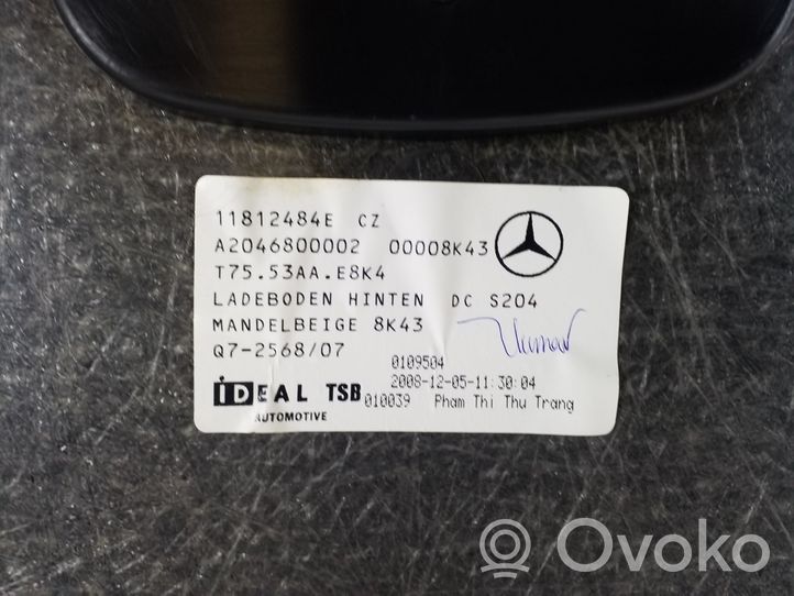 Mercedes-Benz C W204 Doublure de coffre arrière, tapis de sol A2046800002