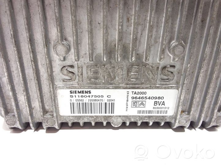 Peugeot 307 Module de contrôle de boîte de vitesses ECU 9646540980