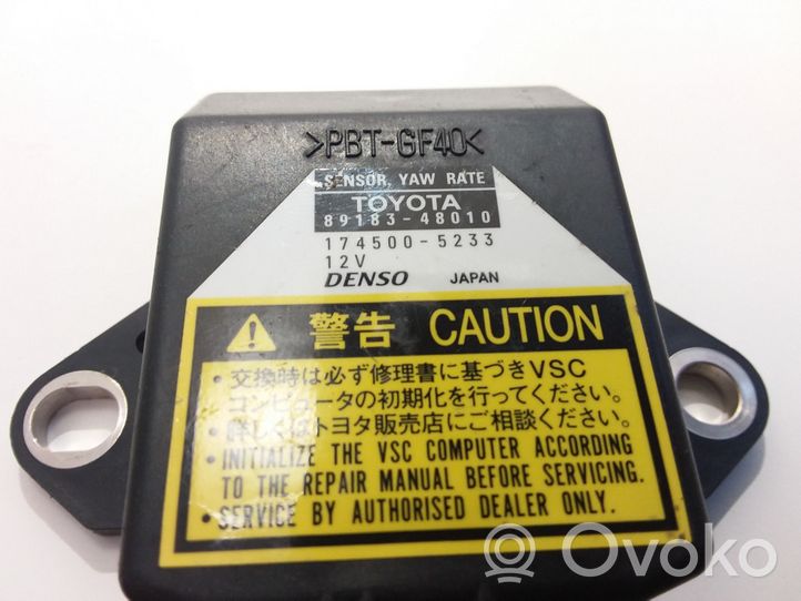 Toyota Prius (XW20) Датчик ESP (системы стабильности) (датчик продольного ускорения) 8918348010