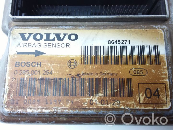 Volvo S60 Oro pagalvių valdymo blokas 0285001254