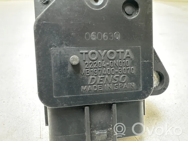 Toyota Avensis T250 Misuratore di portata d'aria 222040N010