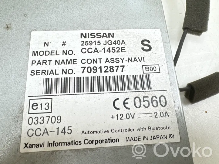 Nissan X-Trail T31 Centralina/modulo bluetooth 25915JG40A