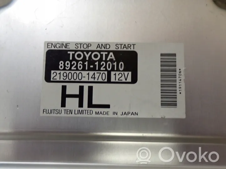Toyota Auris 150 Moottorinohjausyksikön sarja ja lukkosarja 8926112010