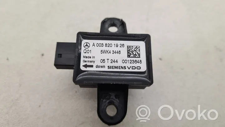 Mercedes-Benz S W221 Gaisa spilvenu trieciensensors A0038201926