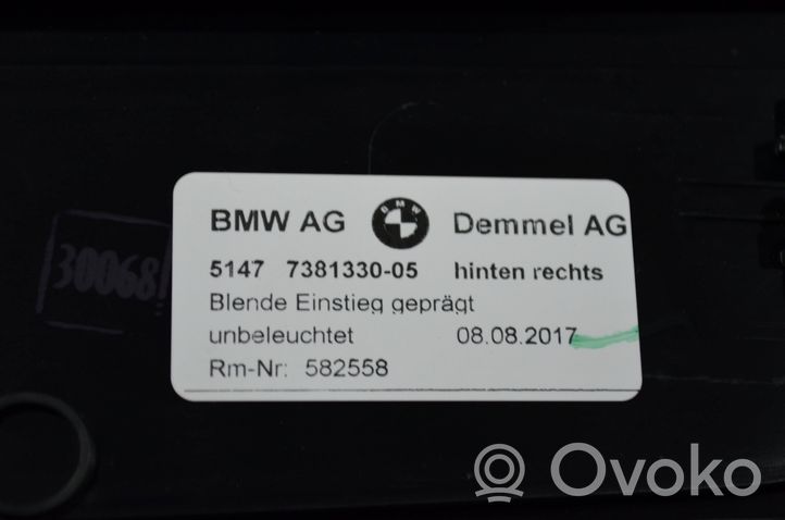 BMW 5 G30 G31 Galinio slenksčio apdaila (išorinė) 7381330